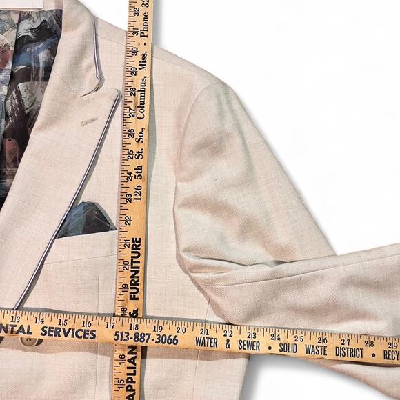 Tallia mens double breasted linen blend - Picture 6 of 7